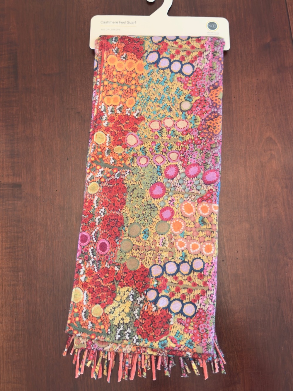 Colorful Multicolor Cashmere-Feel Scarf